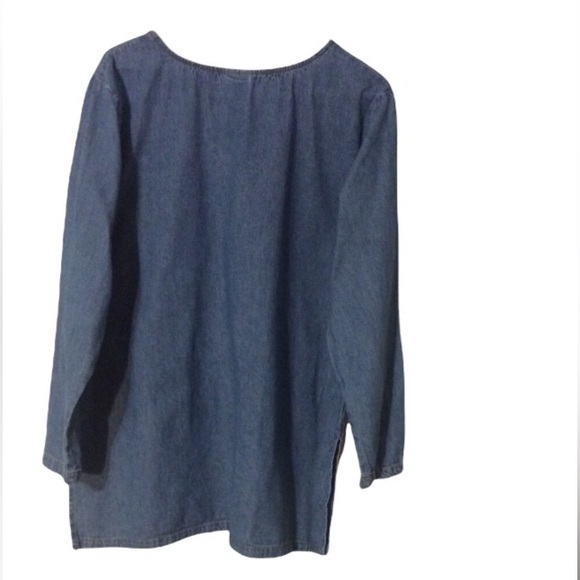 Bedford Fair Vintage Pullover Denim Shirt Size Medium - Picture 2 of 13